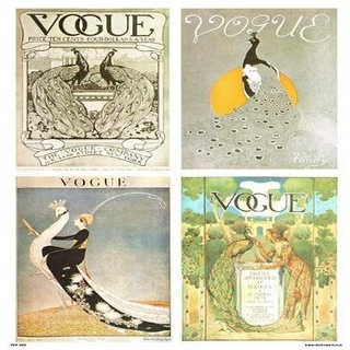 onthewall Vogue Vintage Covers Pop Art Poster Print Multi Birds (PDP 025)