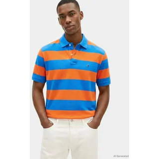 Tommy Hilfiger BLOCK STRIPE orange/blau M