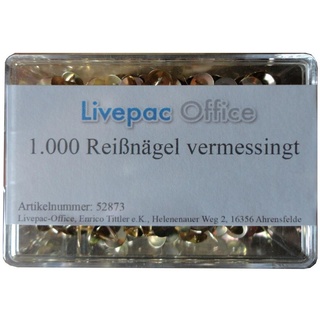 Livepac Office Heftzwecke 1000 Reissnägel / Reißbrettstifte / Reißzwecken / Heftzwecken / vermes