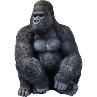 Kare DESIGN Deko-Figur Gorilla XL Polyresin Schwarz