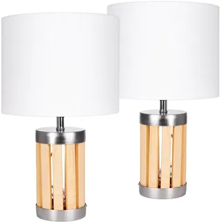 Brubaker Tischleuchte Beige 2 St.