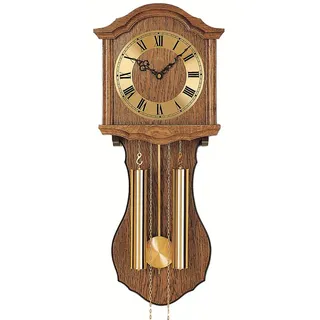 AMS Pendelwanduhr Mechanische Wanduhr mit Gewichten und Pendel Serie 248/4 beige