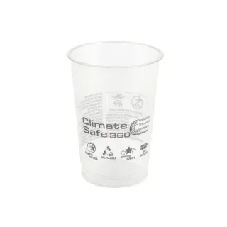 Greenbox Smoothiebecher, rPET, Ø 9,05 cm DCD00253 , 1 Karton = 16 Packungen à 37 Stück, Fassungsvermögen: 400 ml