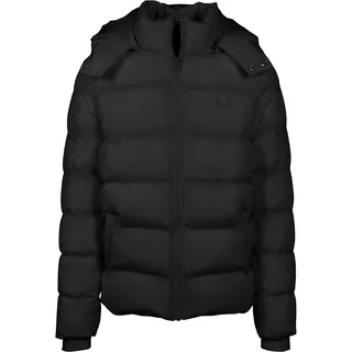 Allwetterjacke URBAN CLASSICS "Urban Classics Herren Hooded Puffer Jacket" Gr. L, schwarz (black) Herren Jacken Übergangsjacken