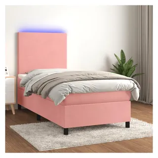vidaXL Boxspringbett 100 x 200 cm Rosa