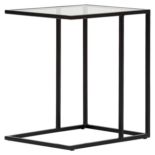 Novel Beistelltisch, Schwarz, Glas, Metall, rechteckig, eckig, 35x46x45 cm, Wohnzimmer, Wohnzimmertische, Beistelltische, Beistelltische Metall