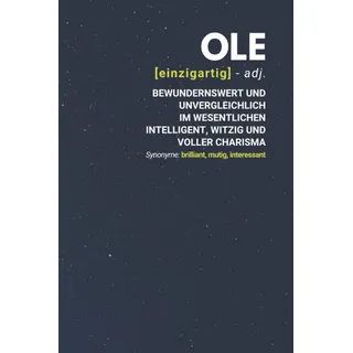 Ole (einzigartig) bewundernswert: Notizbuch inkl. To Do Liste | Das perfekte Geschenk | personalisiert mit dem Namen Ole | Geschenkidee | Geschenke | Name