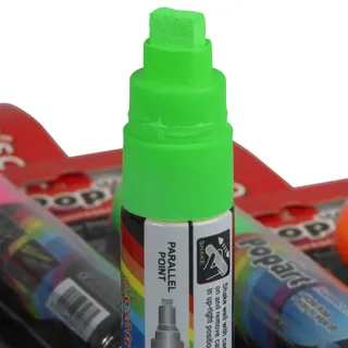 Druckspezialist Kreidemarker Flüssigkreide Tafelstifte Kreidestift Popart 10mm breite parallel-Spitze HELLGRÜN