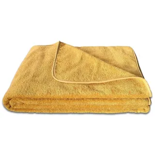 Wohndecke Frotteedecke, KiGATEX, 100% Baumwollfrottee, 150 x 200 cm gelb