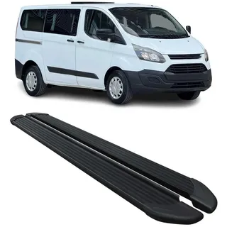 OMAC Kfz-Schmutzfänger Schweller Schweller für Ford Transit Custom 2012-20 L1 Alu, 2-tlg., Rutschfest, Haltbar, Aerodynamik schwarz