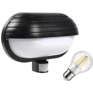 Maclean Energy Außenwandleuchte Aluminium 11,0 cm inkl. LED Leuchtmittel schwarz
