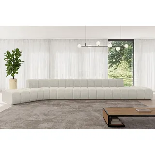 ALTDECOR Modulares Sofa Ecksofa in L-Form - Solven-L3 - 562x174x70 cm Cremeweiß - Corner modular Sofa Eckcouch Couch Wohnlandschaft Cauchsofa Bode... - Creme/Weiß