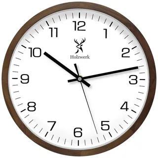 Holzwerk Germany Holzwerk Wanduhr 30 cm 30 braun