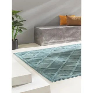 benuta nest Bonte Outdoor-Teppich 80 x 150 cm Grün/Türkis