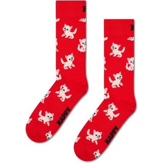 Happy Socks Damen Socken Kitten - rot - 36|37|38|39|40