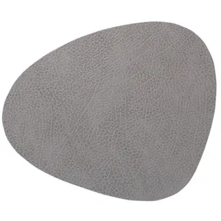 LINDDNA Tischset Hippo L Curve Leder Grau Anthrazit (Large)
