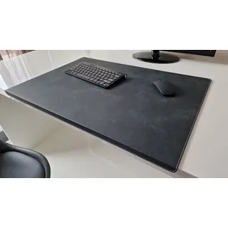 Profi Mats Schreibtischunterlage mit Kantenschutz Nubuko Kunst Leder in 7 Farben 60 cm