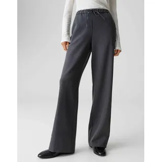 Opus Melane Wide Leg Hosen Mittelgrau Melange 38