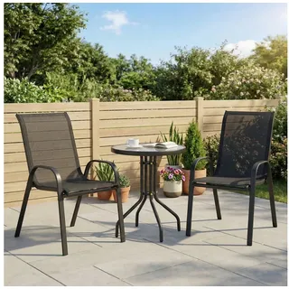 Outsunny Bistroset 3-tlg. Schwarz
