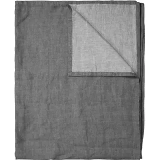 Linka Decke 150 x 200 cm dunkelgrau aus Leinen