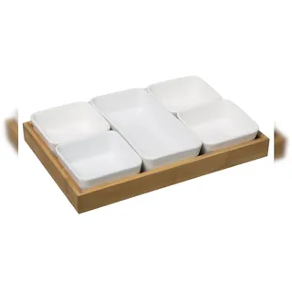 SECRET DE GOURMET Snack-Set 6-teilig Weiß/Braun