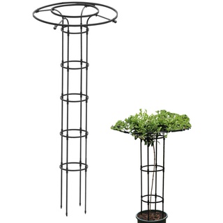 woyufen Rankhilfe Obelisk aus Eingebautes Stahlrohr mit Kunststoffbeschichtung, 180cm, Ranksäule witterungsbeständig freistehend f. Kletterpflanzen u. Rosen