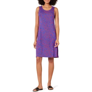 Amazon Essentials Damen Tanktop-Swingkleid (erhältlich in Übergröße), Marineblau Rot Punkte, L