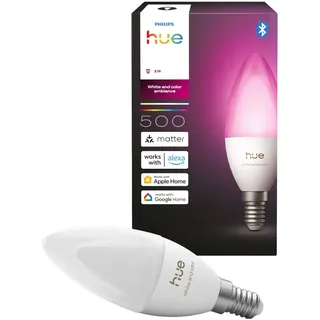 Philips Hue Leuchtmittel E14 Kerzenform 500,m 3,7 W