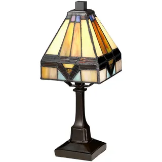 Quoizel Holmes Tiffany Mini-Tischlampe Bunt