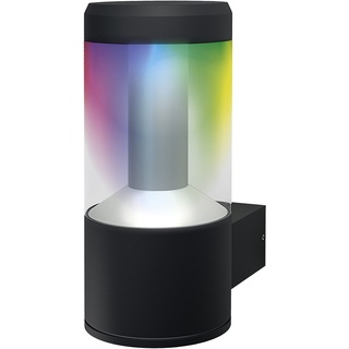LEDVANCE Smarte LED-Wandleuchte mit Bluetooth Mesh Technologie, Lichtfarbe änderbar (2700-6500K), RGB-Farben änderbar, steuerbar mit Alexa, Google und Apple Voice, SMART+ BT Modern Lantern Multicolour