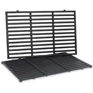Denmay 7524 49,5 x 32,8cm Gusseisen Grillrost für Weber Genesis E-310/ E-320/ E-330, S-310/ S-320/ S-330, EP-310/ EP-320/ EP-330 (2007-2016), Grillrost für Enders Monroe 3 Gasgrill, 2 Stücke