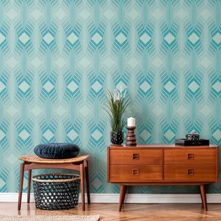 A.S. Création Vliestapete Retro Chic 53 cm x 10 m 39532-1 Blau/Türkis
