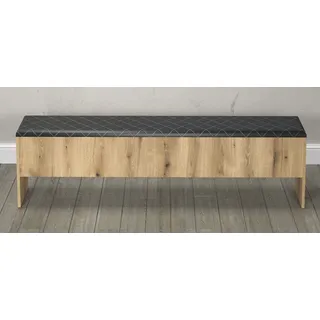 trendteam Sitzbank Esteban Braun/Grau 185 x 54 x 30 cm