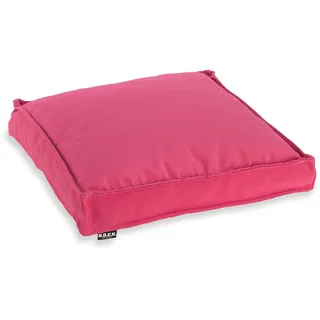 H.O.C.K. Sitzkissen Outdoor Stuhlkissen Classic Uni – UV-beständig, wasserabweisend, Fleckschutz – Garten Terrasse Balkon (50x50x5cm, Pink)