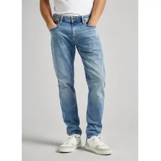 Pepe Jeans für Herren. PM207390MN5 Blaue konisch zulaufende Jeans (30/32), Lässig, Baumwolle, Denim