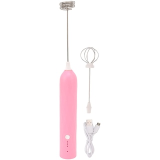Kleiner Haushalts-Eierschläger, Mini-Multifunktionsmixer, Handgehaltener Elektrischer Rührer, Schaumbereiter, Schneebesen, Kabelloser Milchkaffee-Schäumer für den Küchenkoch (Rosa)