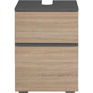 Home affaire Waschbeckenunterschrank Wisla Siphonausschnitt, Breite 40 cm, Höhe 55 cm grau