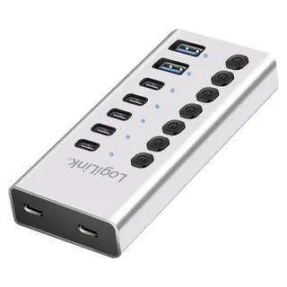 Logilink UA0447 USB-Hub 5+2 Port USB-A, USB-C® USB 3.2 Gen1 5 GBit/s Aluminium UA0447