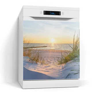 DEQORI Magnetfolie für Spülmaschine 60x60 cm | Motiv Abendsonne an der Ostsee | dekorative Magnetmatte Geschirrspüler Schutz | Magnet Deko-Folie selbstklebend, magnetisch & wasserabweisend