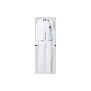 Pyjama mit Logo-Stitchings Modell 'POLO ESSENTIALS', Offwhite, S