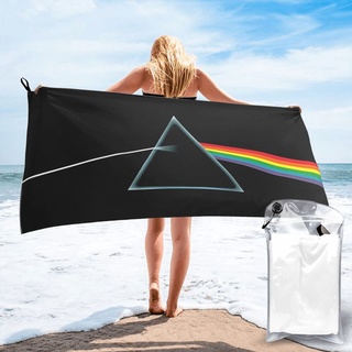 Lsjuee Pink Rainbow Floyd Strandtuch, Mikrofaser-Badetuch für Mädchen, sandfrei, schnell trocknend, Damen-Reisehandtücher für Yoga, Sport, 31,5 x 63 Zoll