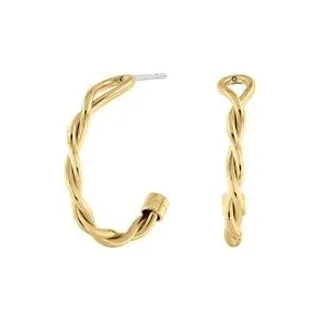 Damen Steckcreolen aus Edelstahl, IP Gold