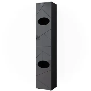 Vicco Irma Hochschrank 37,2 x 192 cm Anthrazit Holz, Kunststoff, MDF, Spanplatte
