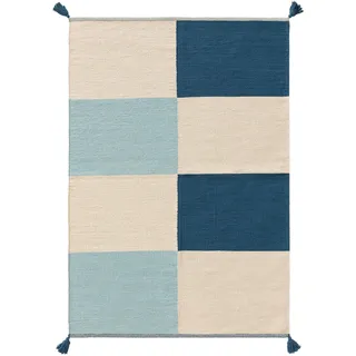 benuta Lytte Kinderteppich Anton - Multicolor/Blau 160x230 cm - 100% Baumwolle - Rechteckig & im Style: Kindermotive, Scandi Living - Pflegeleicht für Wohnzimmer Schlafzimmer