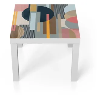 DEQORI Couchtisch 'Harmonie in Formen', Glas Beistelltisch Glastisch modern weiß