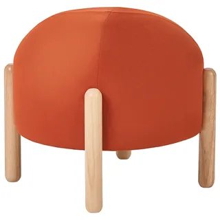 Beliani Hocker Helen Samtstoff 40 x 38 x 40 cm Orange