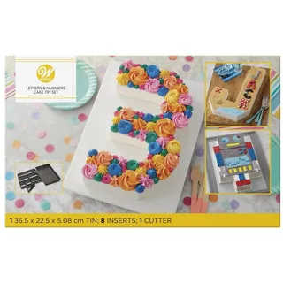 Wilton Backform Wilton Backform Celebrations Numbers & Letters, (10-tlg) grau
