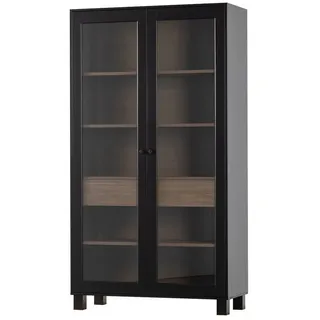 Woood Vitrine Goos aus Kiefernholz, Schwarz