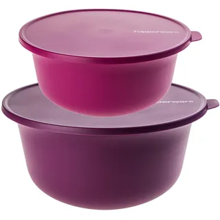 TUPPERWARE Aloha Schüssel 7,5L Beere + 4L Rot + Mini Trichter Lila