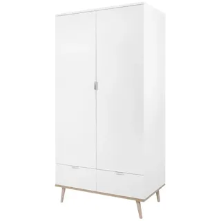 CaliCosy Drehtürenschrank Gallese 90 x 180 x 55 cm Weiß